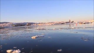 En tur med färjan i hamnen, Göteborg 20 januari 2016