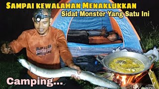 CAMPING SURVIVAL || bikin kaget,...tarikan sidat monster saat makan malam