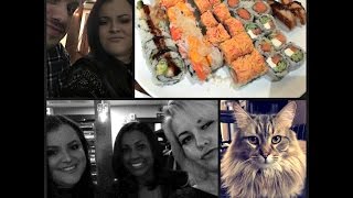 EATING SUSHI AND WORK PARTY VLOG  |  lorennclaireee