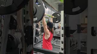 Overhead Pressing my Bodyweight @ 140lb #bodybuilding #gym #fitness #overheadpress