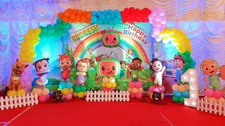 Cocomelon Theme Decor 👩‍🦲🥳Bache Party & Mascot Dance 🐻🐨🐼| Balloon 🎈 | Party Host 🤠 | Game 🎁  Dance🕺