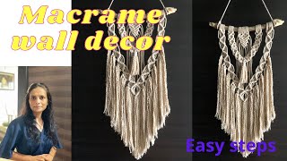 Macrame wall hanger// macrame wall decor// The Easiest Macrame Wall Hanging