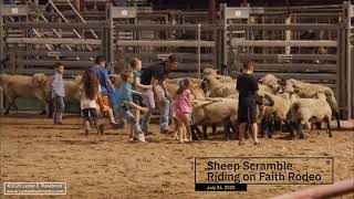 Sheep Scramble July 24th   Riding on Faith Rodeo