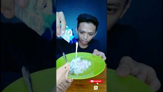 MAKAN YOGURT PAKAI NASI ??🤔 Shark puppet reaction #asmr #viral #reaction