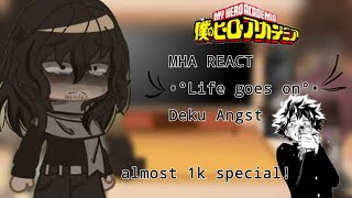 MHA react to "life goes on"{}Deku Angst{}Gacha club