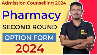 Pharmacy Cap Round II Option form | Admission 2024 |