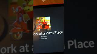 Playing work at a pizza place in a roblox game