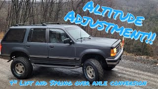 4" Lift install and Spring Over Axle conversion on my 1993 Explorer!