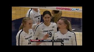 Wisconsin vs Penn State Volleyball 2017 (Oct 25)