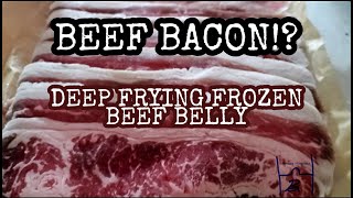 BEEF BACON // CARNIVORE Deep Frying Beef Belly