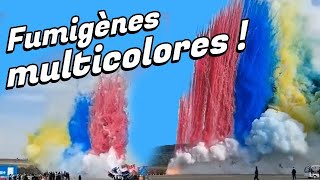 Magnifique spectacle de fumigènes multicolores