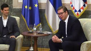 Novak Djoković na prijemu kod predsednika Srbije Aleksandra Vučića