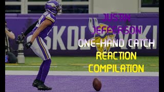 Justin Jefferson's One-Handed Catch Reaction Compilation