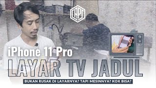 iPhone 11 Pro jadi tv jadul. Bukan kena di layar, tapi di mesinnya. Kok bisa?