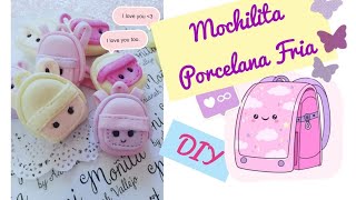 Mochila miniatura 3D Porcelana Fria DIY  Centros para Moños, llaveros y manualidades. Hazlo fácil!