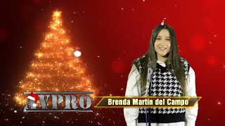 Brenda Martin del Campo presentando Video Navideño AVPRO 2022