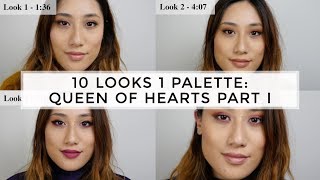 10 Looks 1 Palette Using Queen Of Hearts Palette by Coloured Raine - PART 1 Tutorial