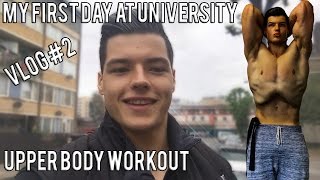 MY FIRST DAY AT UNIVERSITY | WORKOUT | VLOG #2