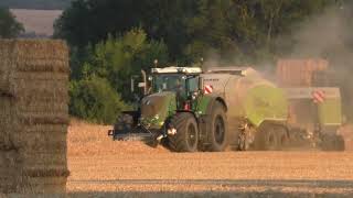 Strohernte XXL Quaderballenpressen  Fendt 936 + CLAAS QUADRANT 5300 FC T Großpackerpresse Der Quadro