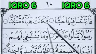 iqra jilid 6 halaman 10 | pemula dan lansia pasti bisa mengaji Alquran dengan cepat dan mudah lancar