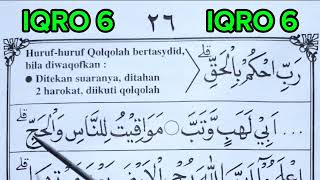 cara mengaji Alquran sangat mudah dan cepat khusus pemula metode iqro full | iqro jilid 6 halaman 26