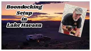 OLD SCHOOL RV SETUP HAVASU - BEST BLM SPOT!! - BLUETTI SOLAR - FULL TIME RV -