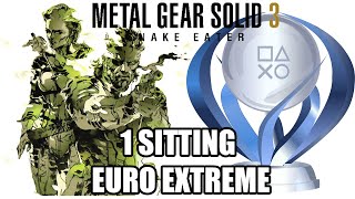 MGS3 Platinum Trophy Run on European Extreme | All Trophies & Achievements in 2h 37m 4s