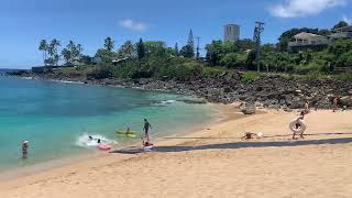 Slip and slide on Waimea beach