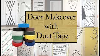 12 Rental Friendly Door Makeover Ideas by using Duct Tape