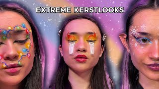 3 EXTREME KERST MAKE-UP LOOKS | Die je (niet echt) kan dragen tijdens het kerstdiner, lol