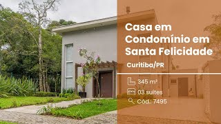 Casa em Condomínio, 04 Quartos, 03 Vagas, Santa Felicidade, Curitiba.