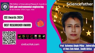 Prof | Asheena Singh-Pillay | University of Kwa Zulu Natal | South Africa | Best Researcher Award