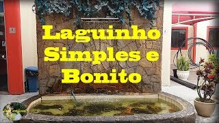 Laguinho de carpas em POSTO DE GASOLINA - Lindo lago artificial com carpas coloridas