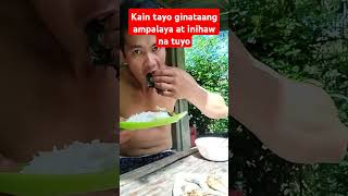 Kain tayo ginataang dahon ng ampalaya at inihaw na tuyo