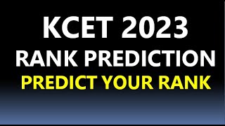 KCET RANK PREDICTION