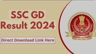 SSC GD RESULT DECLARED 2024 #check now #sscgd #result declare #cutoff #high marks