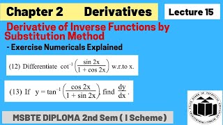 Derivatives Lec 15 || Applied Mathematics  ||2nd Semester || Diploma MSBTE ||