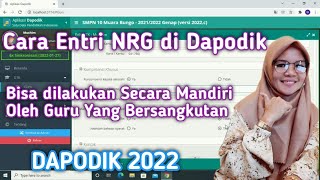 CARA ENTRI NRG DI DAPODIK 2022 #NomorRegistrasiGuru