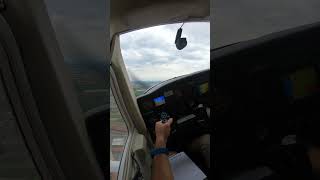 Cockpit view landing LIME 12 cessna152