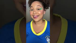 Maquiagem para Copa do Mundo! 🇧🇷 #copadomundo #makecopadomundo #lookcopadomundo