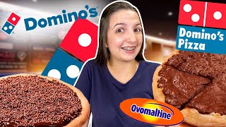 PIZZAS DOCES DE OVOMALTINE E CHOCOLATE DA DOMINO'S PIZZA - SOBREMESAS DOMINO'S