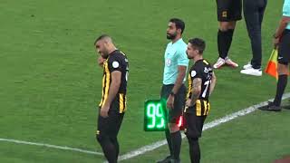 لحظة نزول كورنادو و حمدالله ودعم كبير من الجماهير لهم #الاتحاد_الحزم