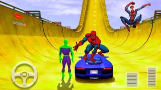 SuperHero Car: Mega Ramp  Sky Diving Impossible Stunts -   Android Gameplay - SHCMR01