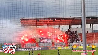 FC Rot Weiß Erfurt Pyro in Zwickau 17.2.24 #pyroalarm #regionalliganordost #rwe rwe