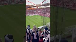 Newcastle fans at Benfica pre season friendly