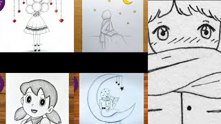 Girls sketch drawing part 1|| How to draw girls sketch drawing | sketch drawing with pencil