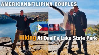 THE AMERICAN and FILIPINA COUPLES HIKING at DEVIL’s LAKE STATE PARK USA #filipinamarriedtoforeigner