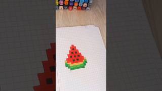 🍉 Watermelon Pixel art ideas #art #pixelart #drawing #pixelartideas #relaxing #satisfying #pixel