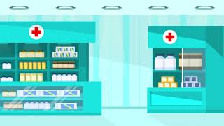 medical store vector background animation free download