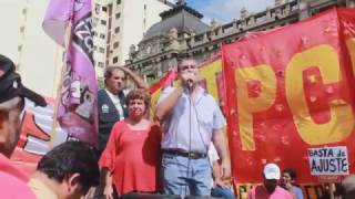 Paro general en Tucumán: discurso de Juan Luis Veliz